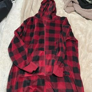 Torrid Buffalo Plaid Hooded Onesie